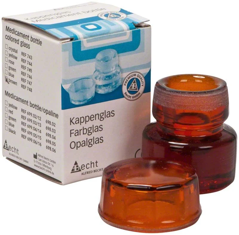 Kappenglas Buntglas braun