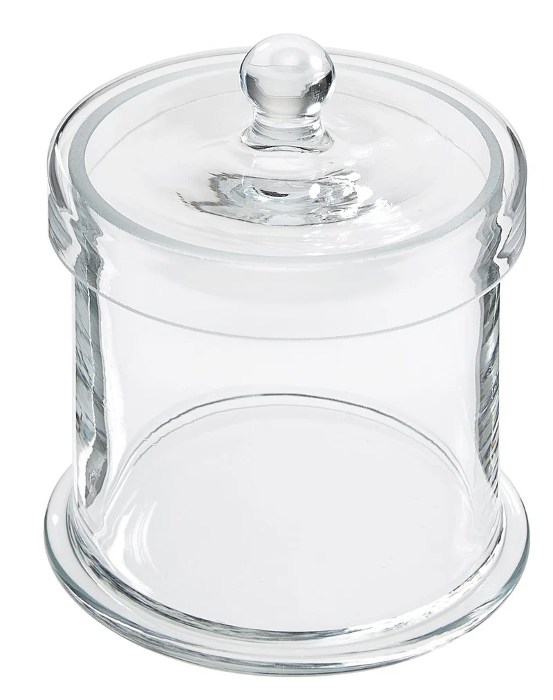 Watteglas mit Überfalldeckel Ø 100mm - Höhe: 100mm