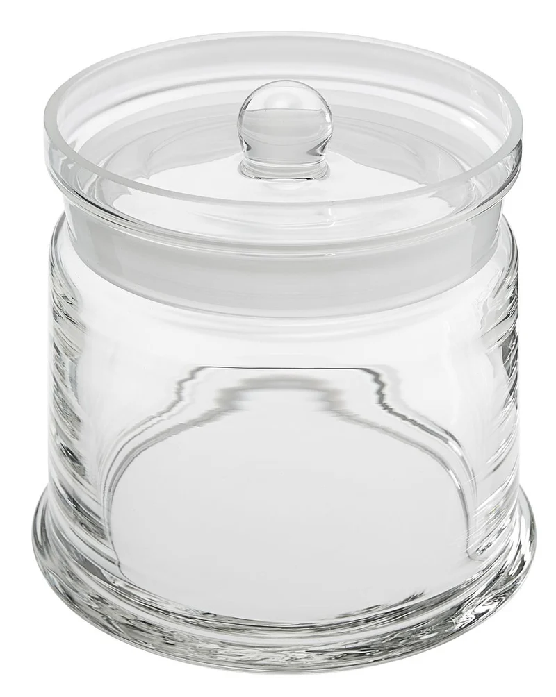Watteglas mit eingeschliffenem Glasdeckel Ø 120mm - Höhe: 120mm