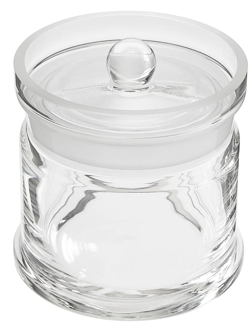Watteglas mit eingeschliffenem Glasdeckel Ø 100mm - Höhe: 100mm