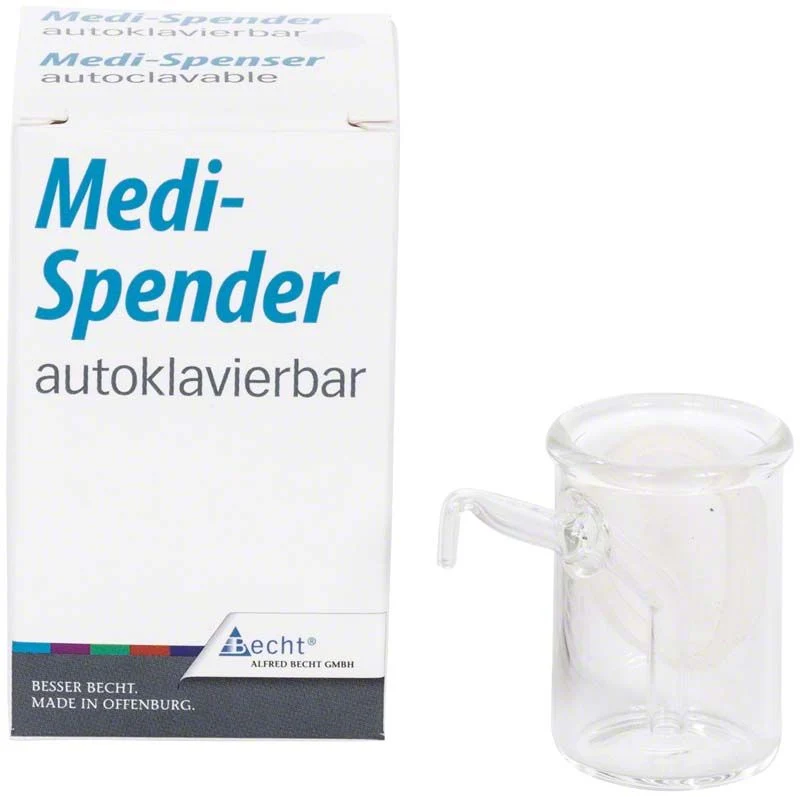 Medi-Spender-Gläschen klar