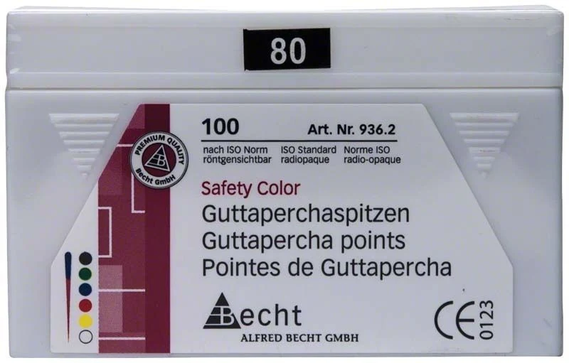 Guttaperchaspitzen safety color Gr. 080 schwarz