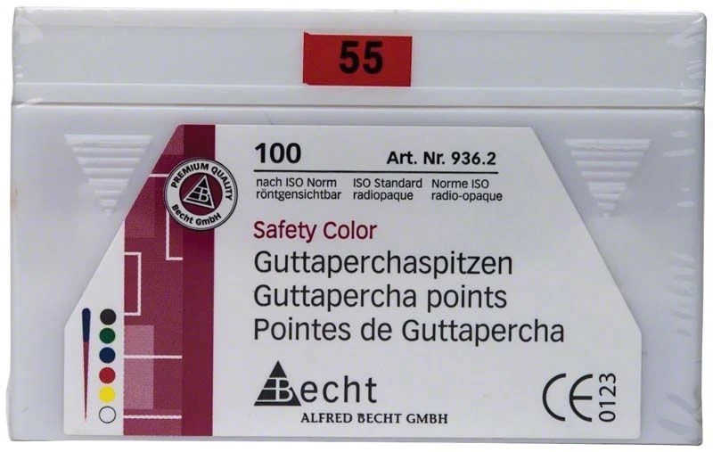Guttaperchaspitzen safety color Gr. 055 rot