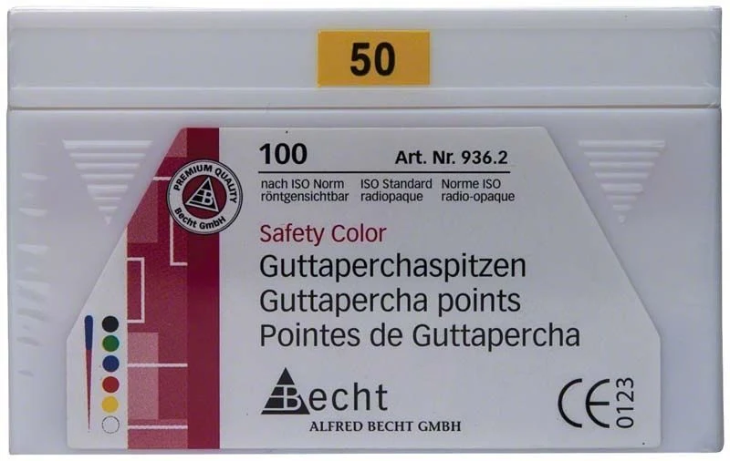 Guttaperchaspitzen safety color Gr. 050 gelb