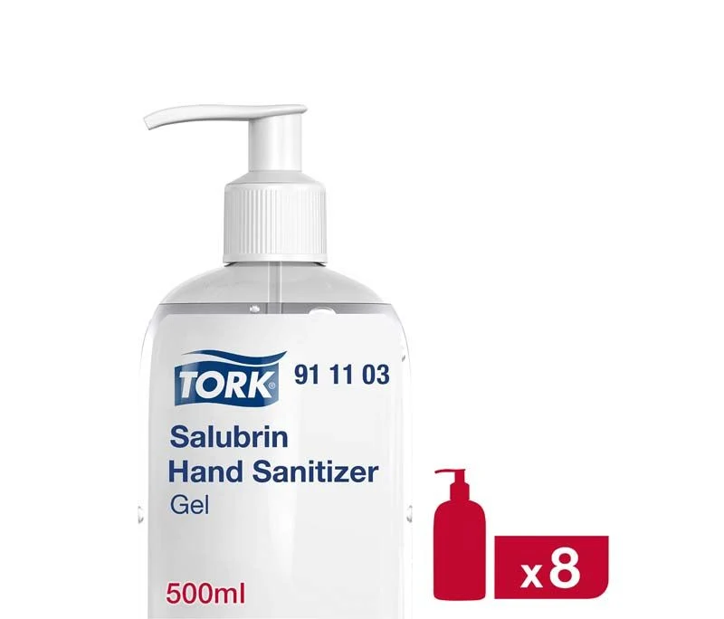 Tork Salubrin Händedesinfektionsgel 8x500ml