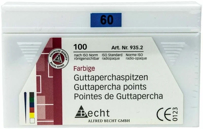 Farbige Guttaperchaspitzen Gr. 60 - blau