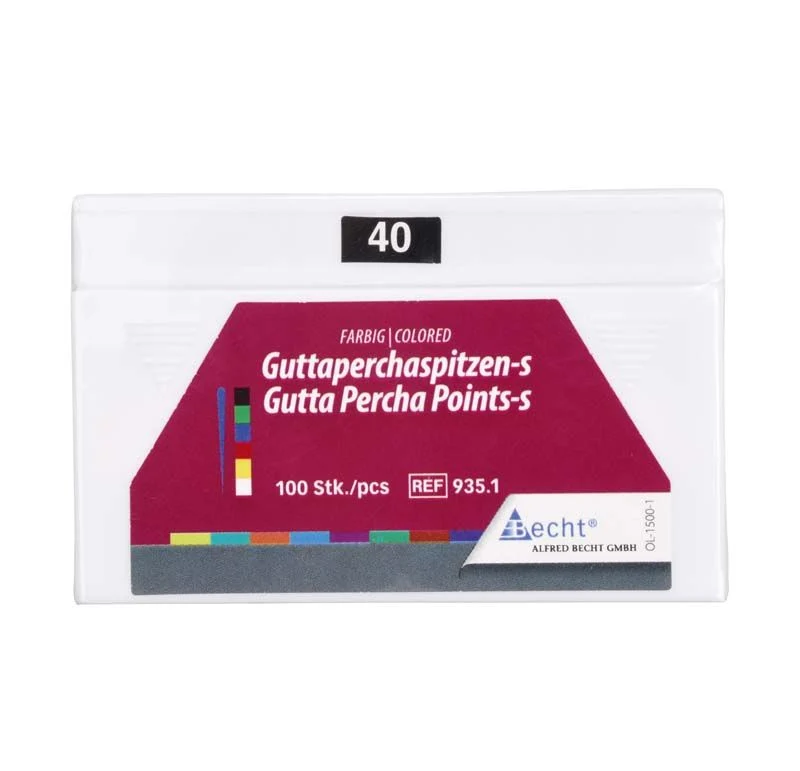 Farbige Guttaperchaspitzen Gr. 40 - schwarz