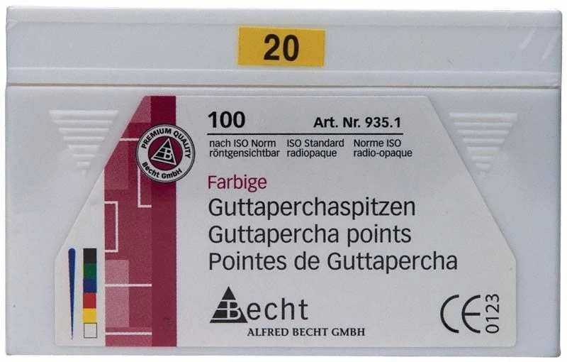 Farbige Guttaperchaspitzen Gr. 20 - gelb