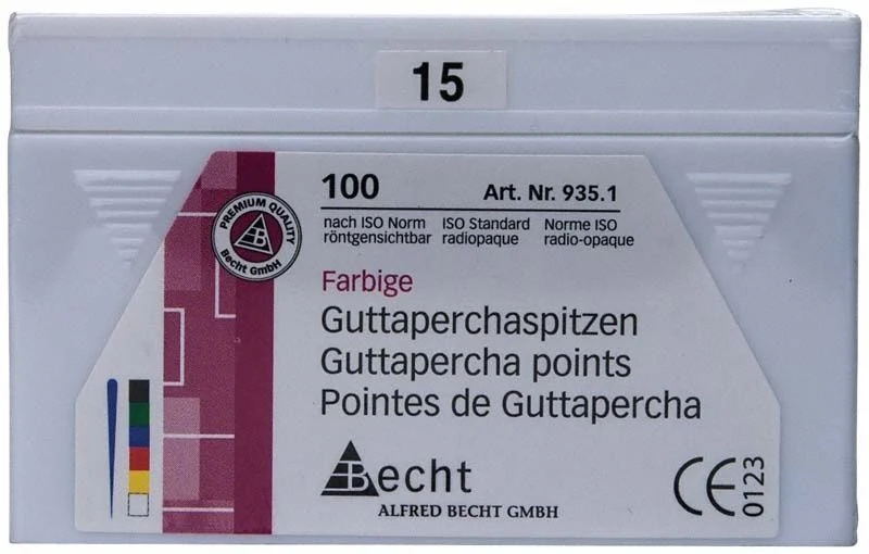 Farbige Guttaperchaspitzen Gr. 15 - weiß